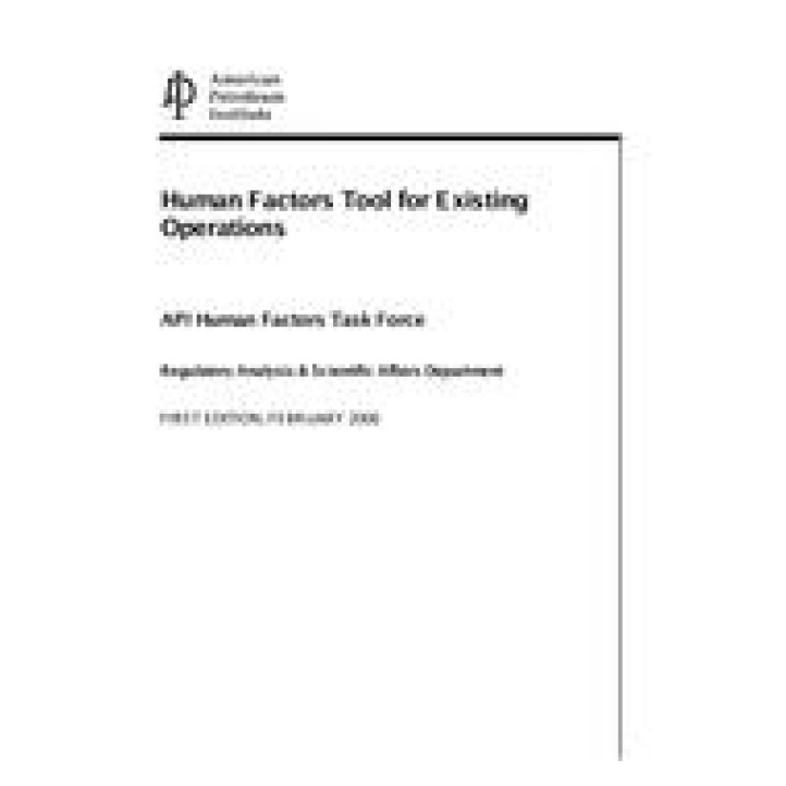 API Human Factors Tool PDF