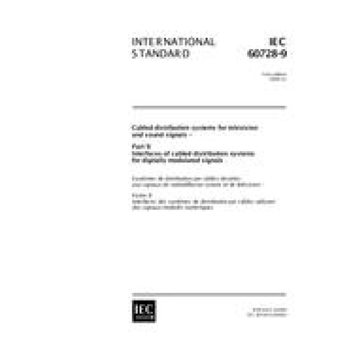 IEC 60728-9 Ed. 1.0 en PDF