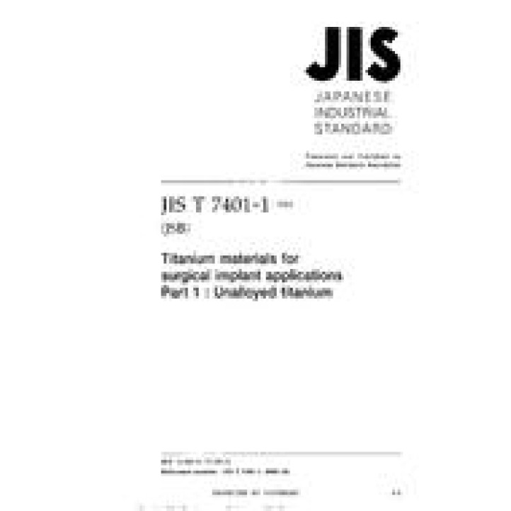 JIS T 7401-1 PDF