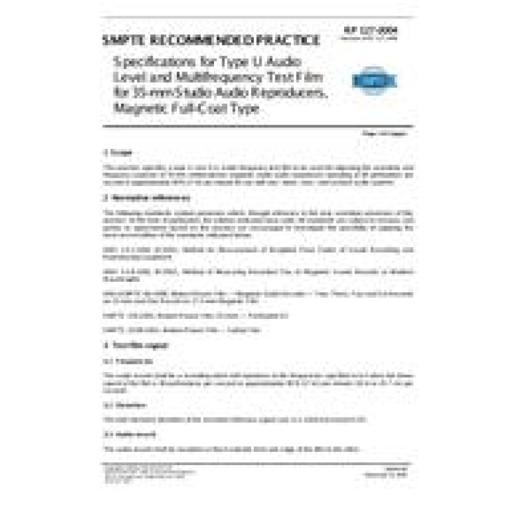 SMPTE RP 127 PDF