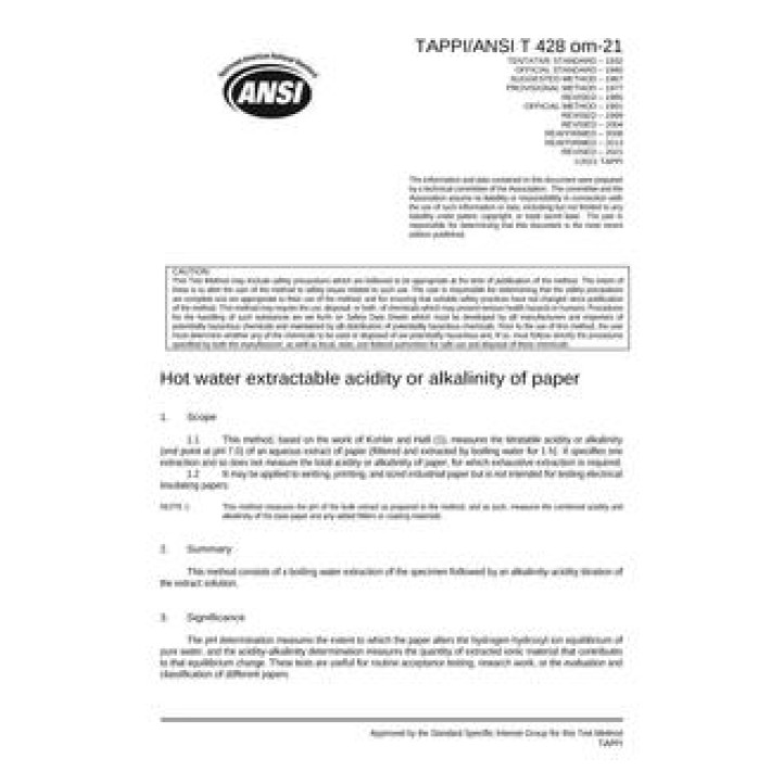 TAPPI T 428 PDF