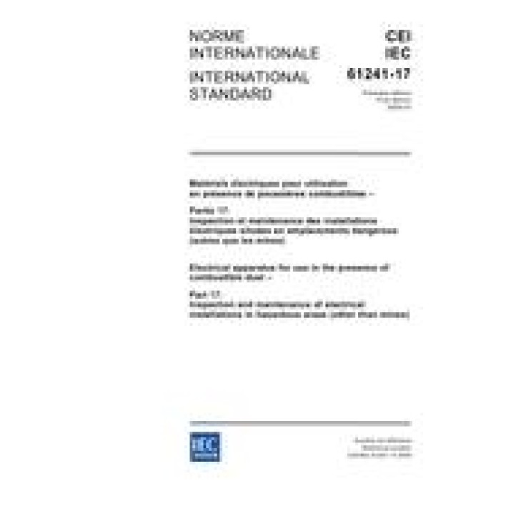 IEC 61241-17 Ed. 1.0 b PDF