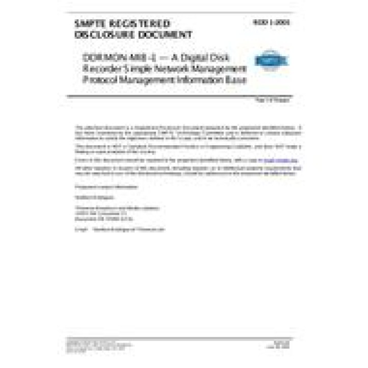 SMPTE RDD 1 PDF