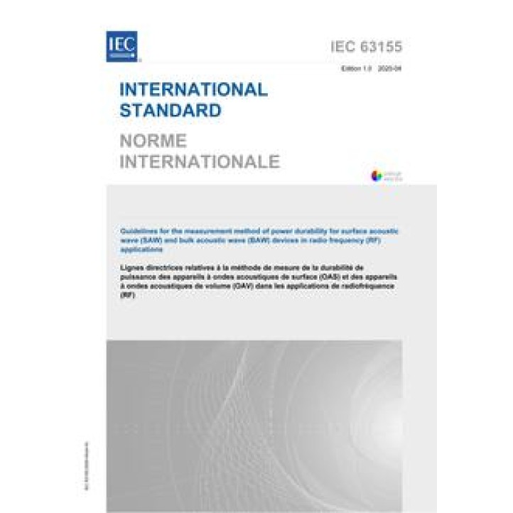 IEC 63155 Ed. 1.0 b PDF