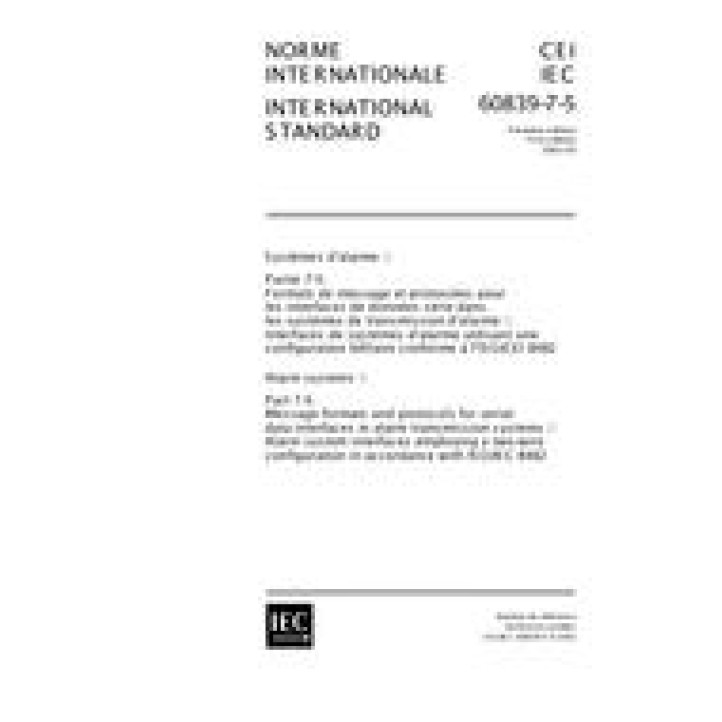 IEC 60839-7-5 Ed. 1.0 b PDF