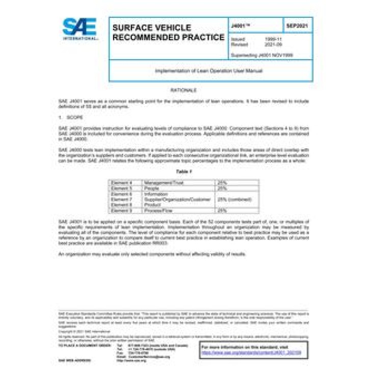 SAE J4001 PDF