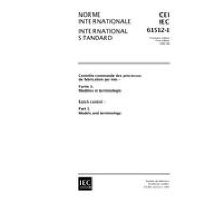 IEC 61512-1 Ed. 1.0 b PDF