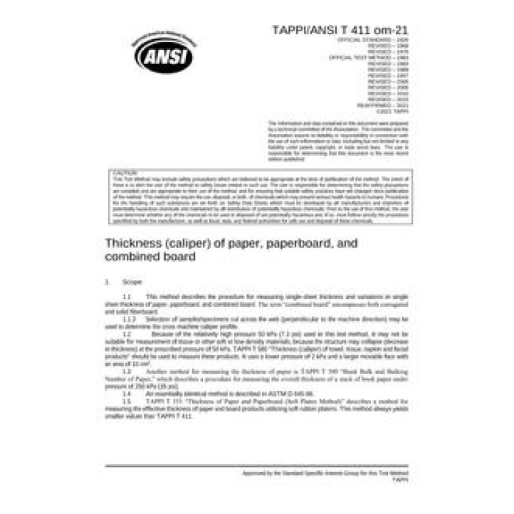 TAPPI T 411 PDF