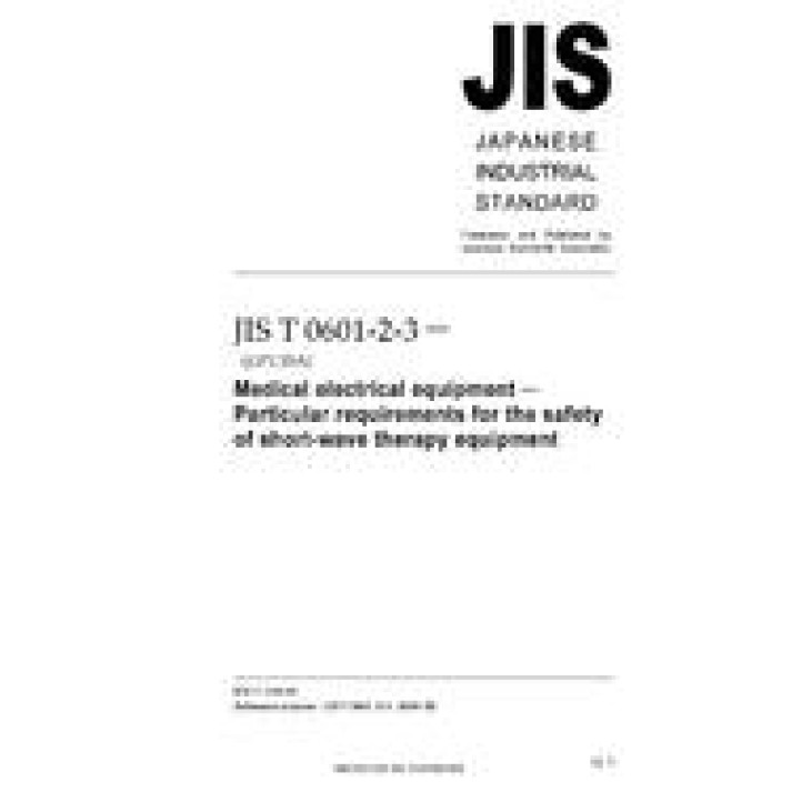 JIS T 0601-2-3 PDF