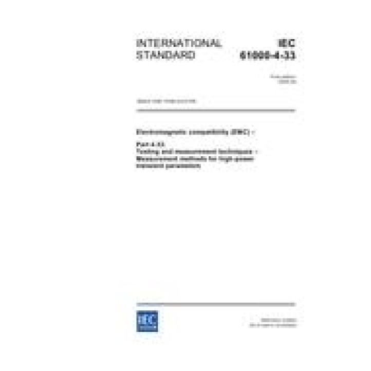 IEC 61000-4-33 Ed. 1.0 en PDF