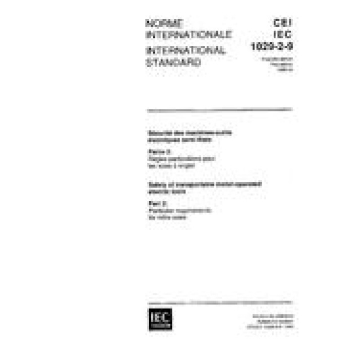 IEC 61029-2-9 Ed. 1.0 b PDF