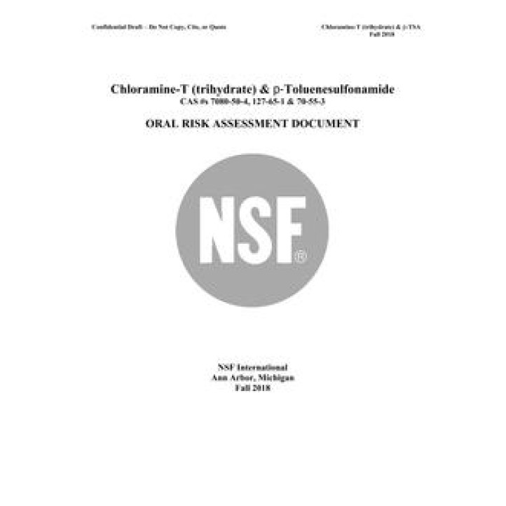 NSF Chloramine-T (trihydrate) &amp; p-Toluenesulfonamide &#8211; 2018 PDF