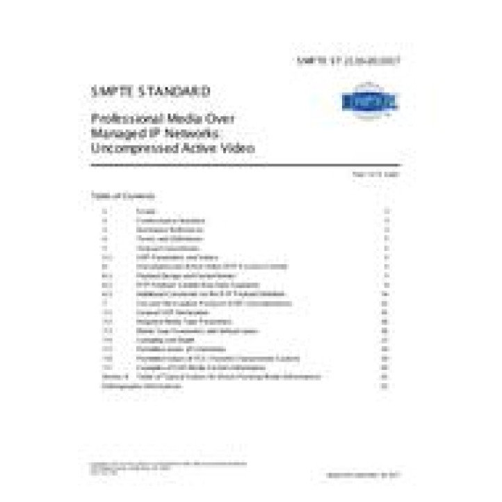 SMPTE ST 2110-20 PDF