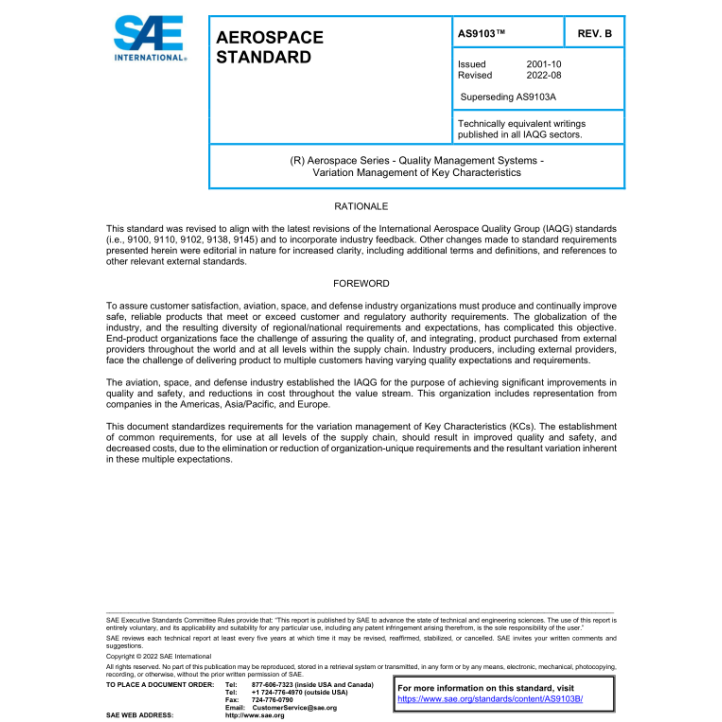 SAE AS9103B PDF