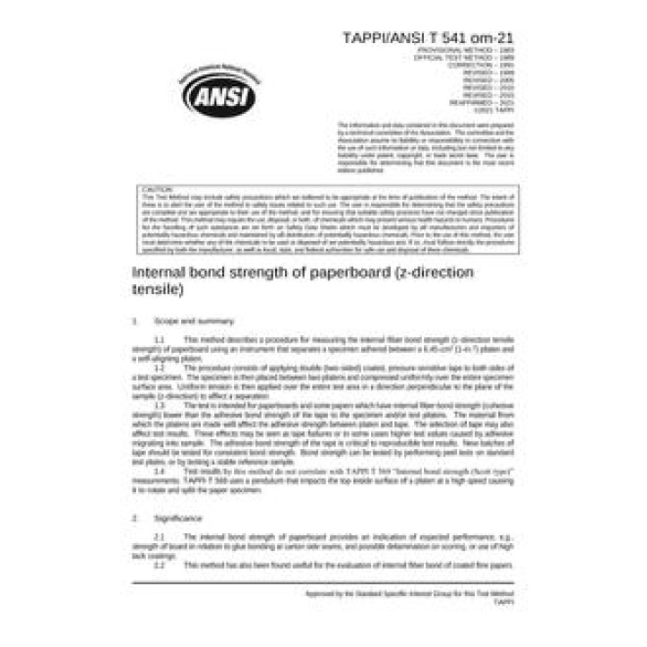 TAPPI T 541 PDF