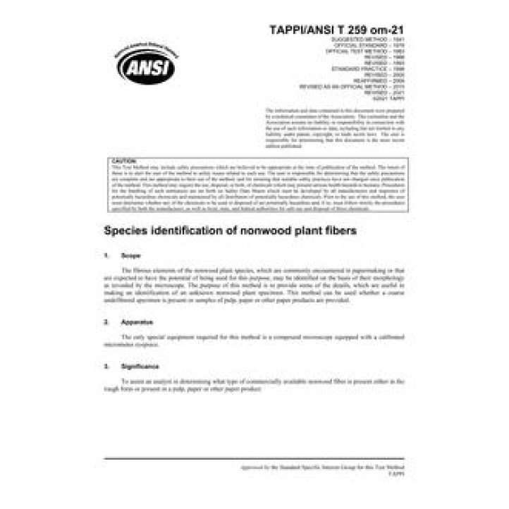 TAPPI T 259 PDF