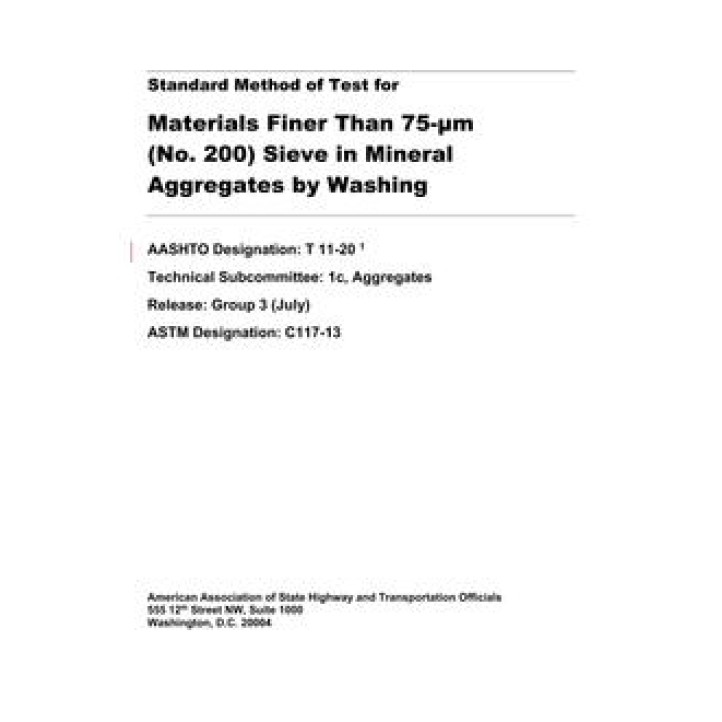 AASHTO T 11 PDF