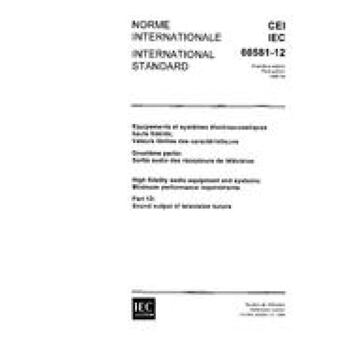 IEC 60581-12 Ed. 1.0 b PDF