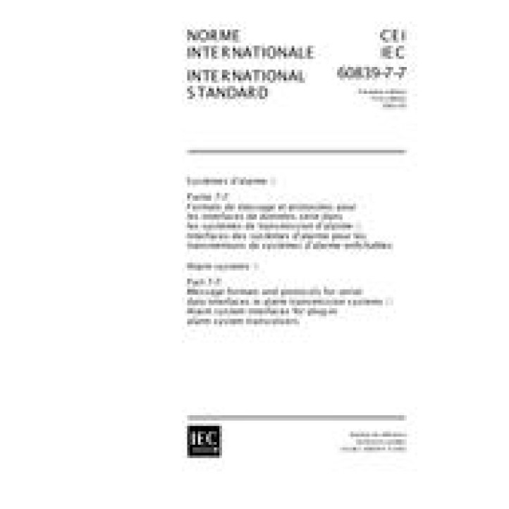 IEC 60839-7-7 Ed. 1.0 b PDF