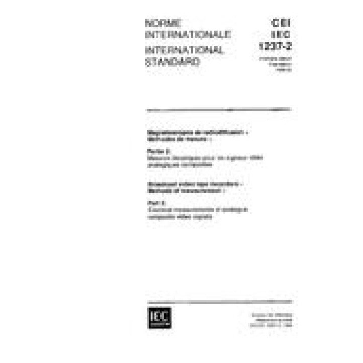 IEC 61237-2 Ed. 1.0 b PDF