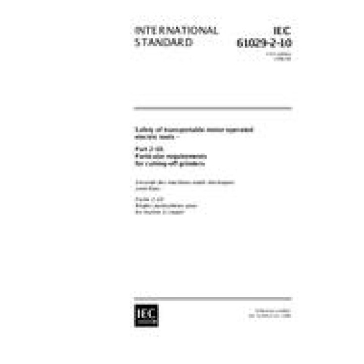 IEC 61029-2-10 Ed. 1.0 en PDF