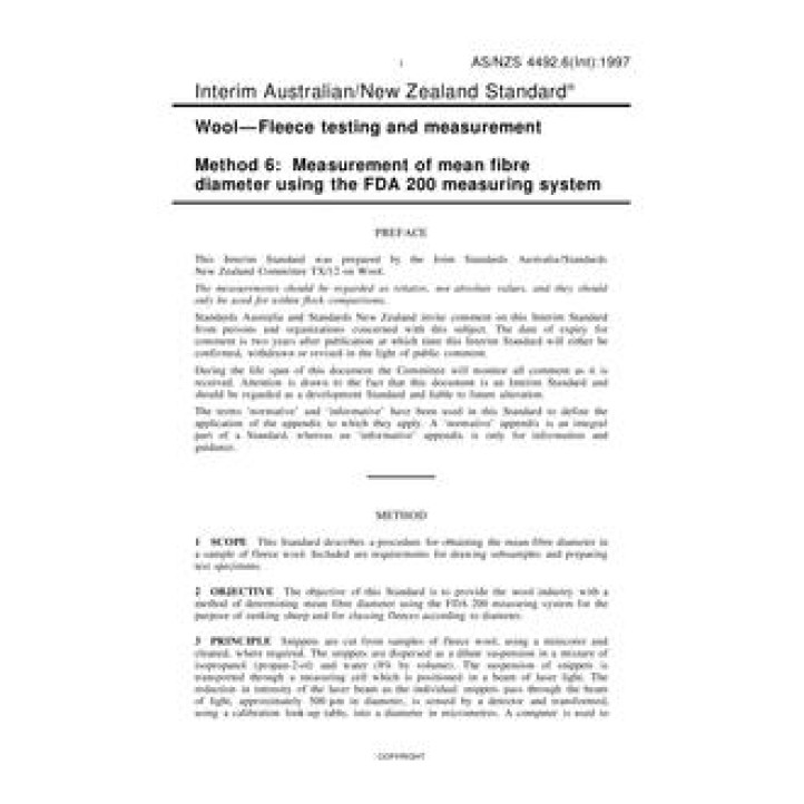 AS/NZS 4492.6(INT) PDF