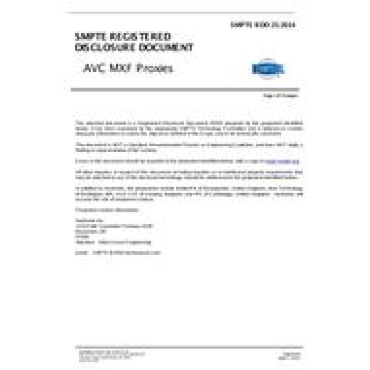 SMPTE RDD 25 PDF