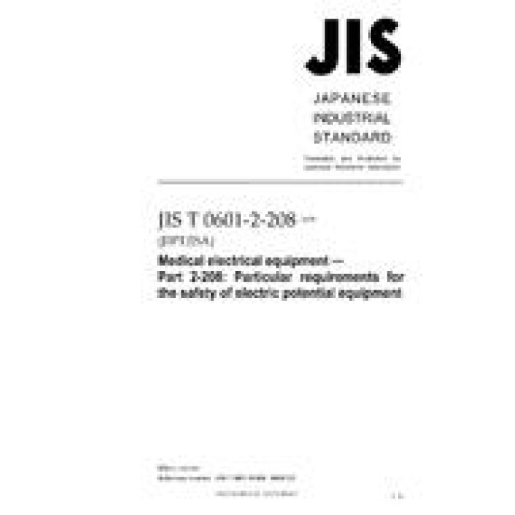 JIS T 0601-2-208 PDF