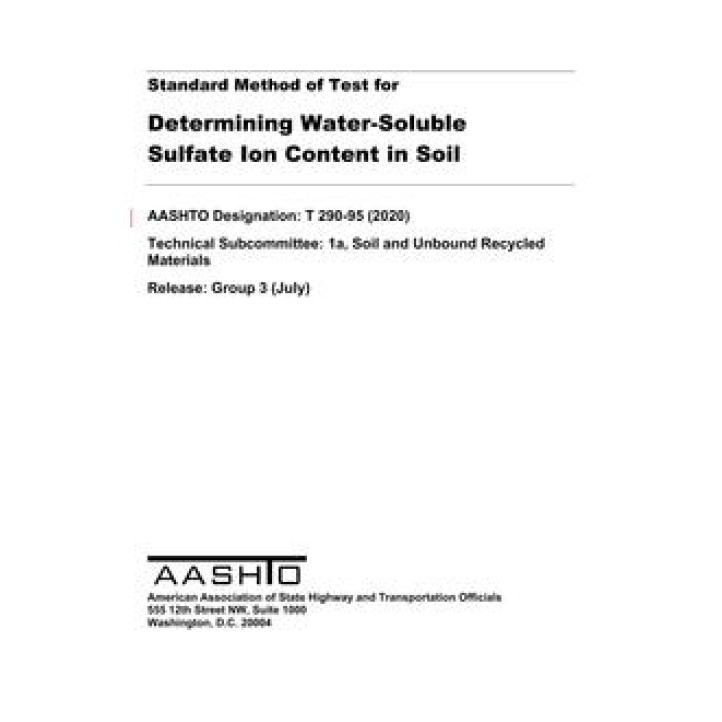 AASHTO T 290 PDF download