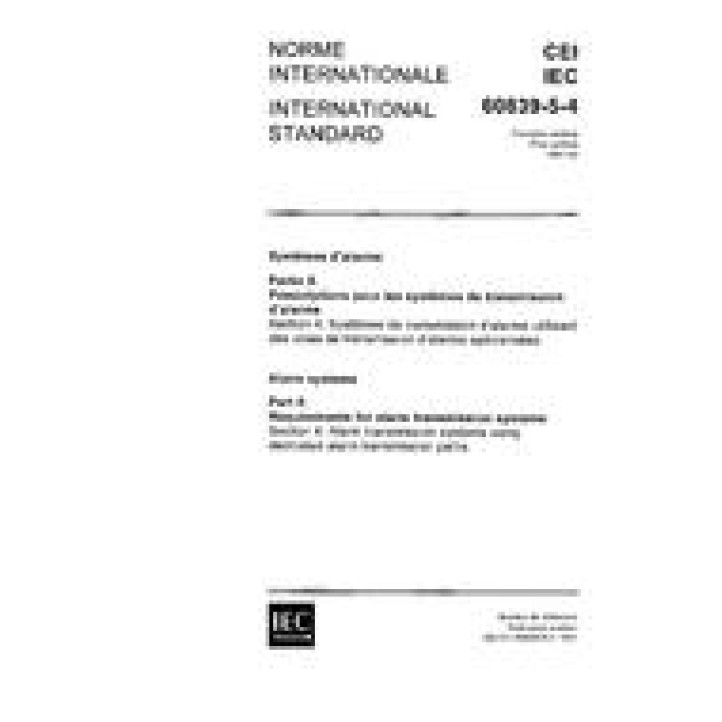 IEC 60839-5-4 Ed. 1.0 b PDF