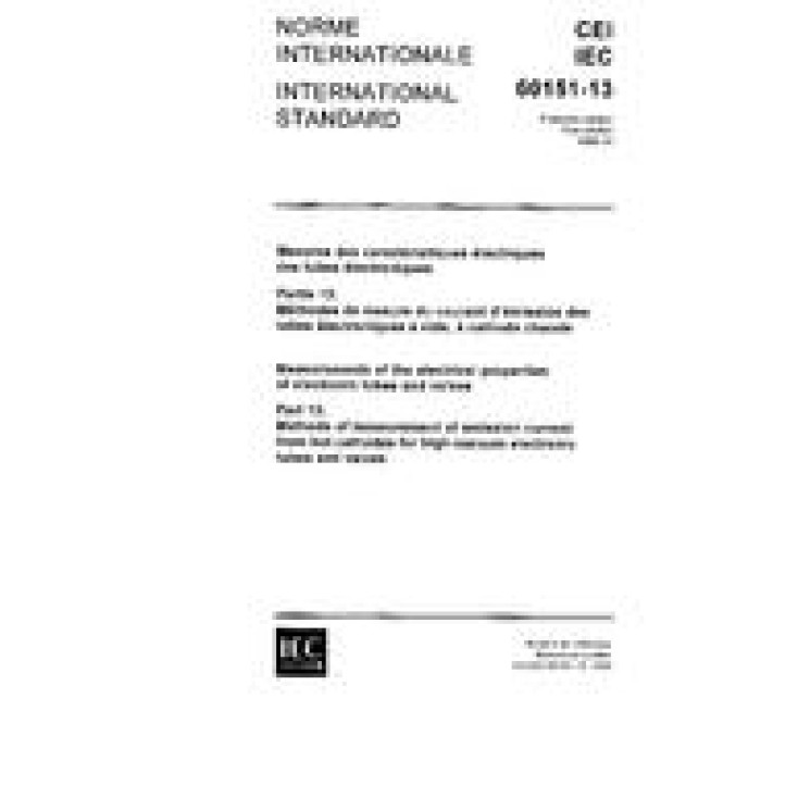 IEC 60151-13 Ed. 1.0 b PDF