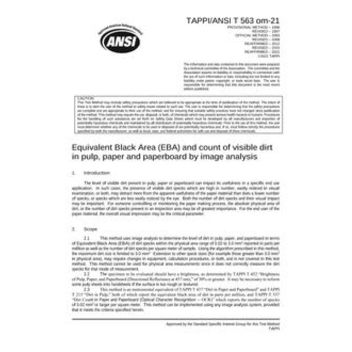 TAPPI T 563 PDF