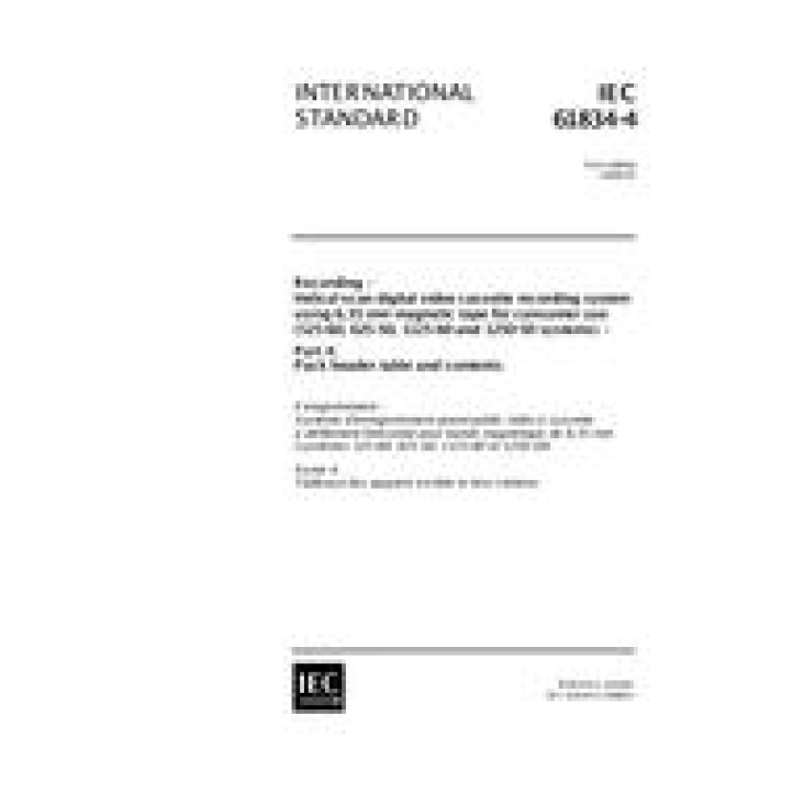 IEC 61834-4 Ed. 1.0 en PDF