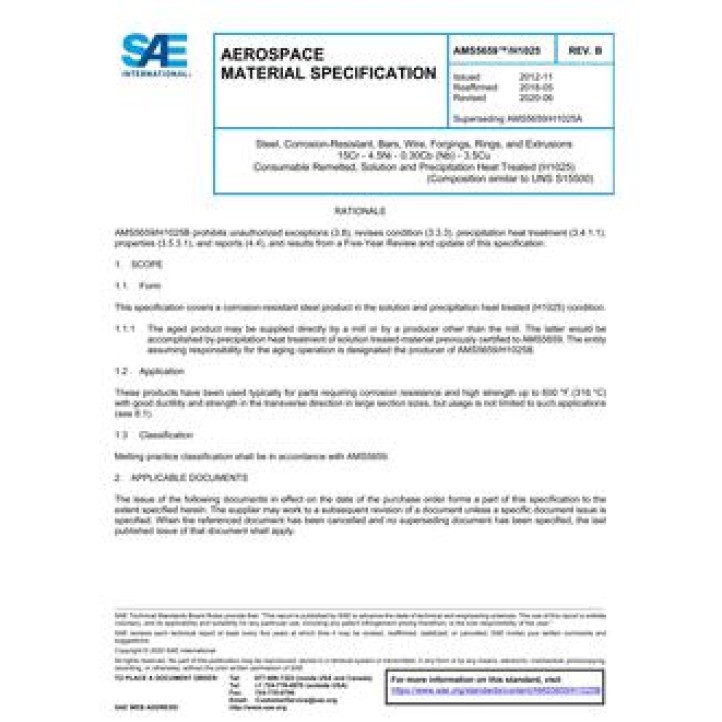 SAE AMS5659/H1025B PDF