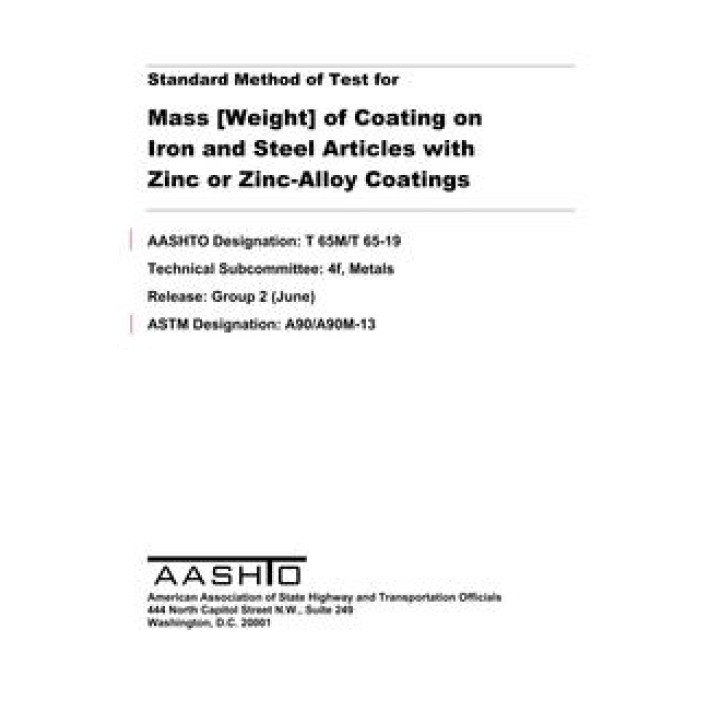 AASHTO T 65M/T 65 PDF